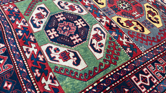 Caucasian Kazak 4'6"x8'6" Area Rug