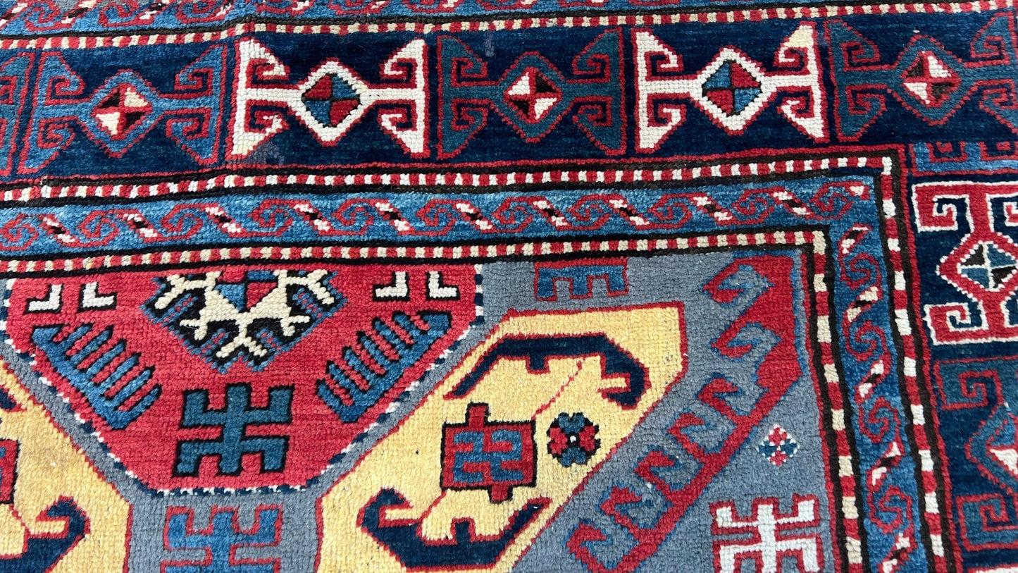 Caucasian Kazak 4'6"x8'6" Area Rug