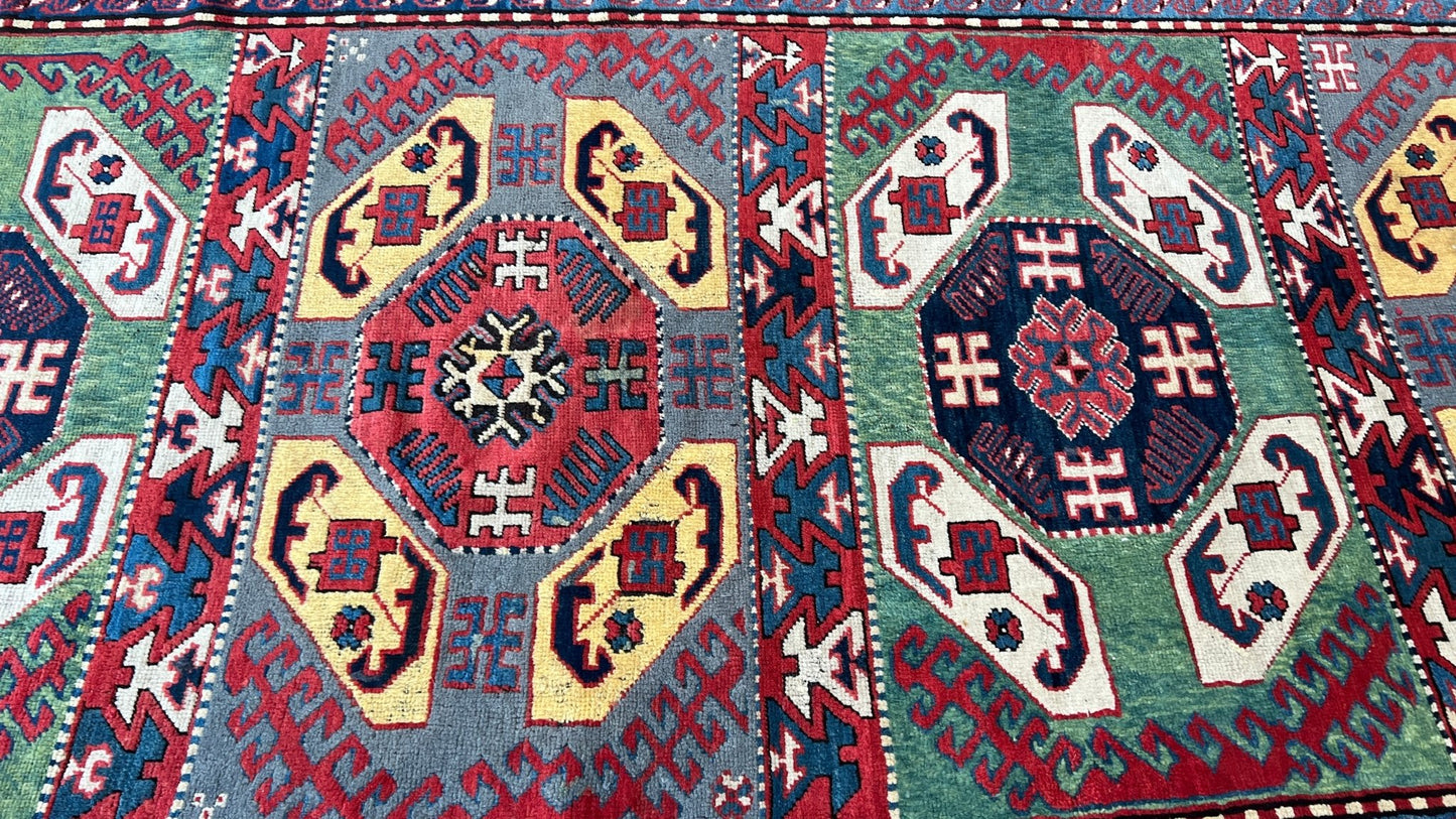 Caucasian Kazak 4'6"x8'6" Area Rug