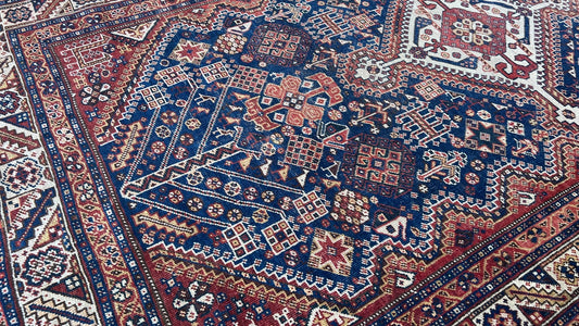 Persian Qashqai 4'5"x7'9" Area Rug