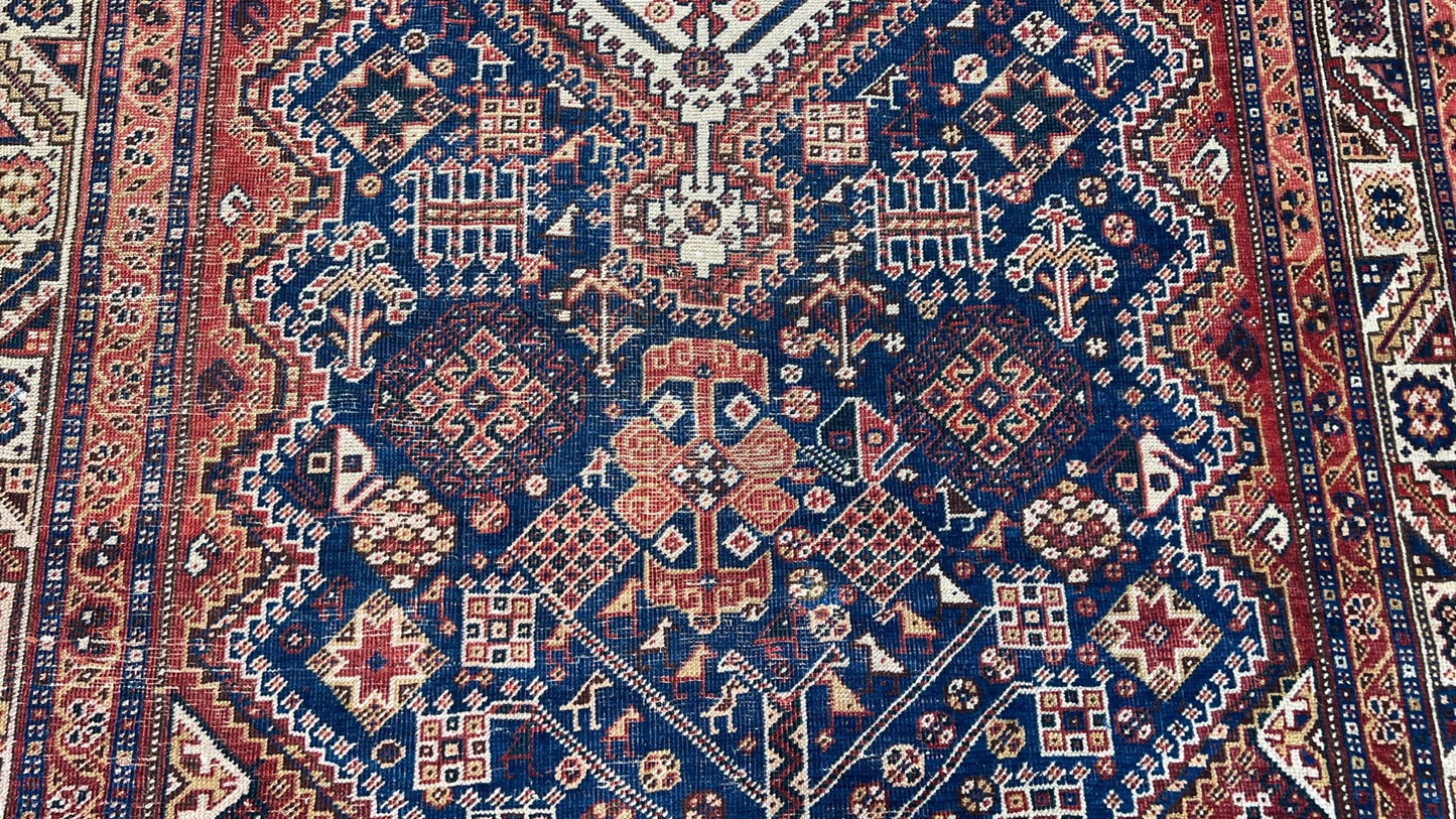 Persian Qashqai 4'5"x7'9" Area Rug
