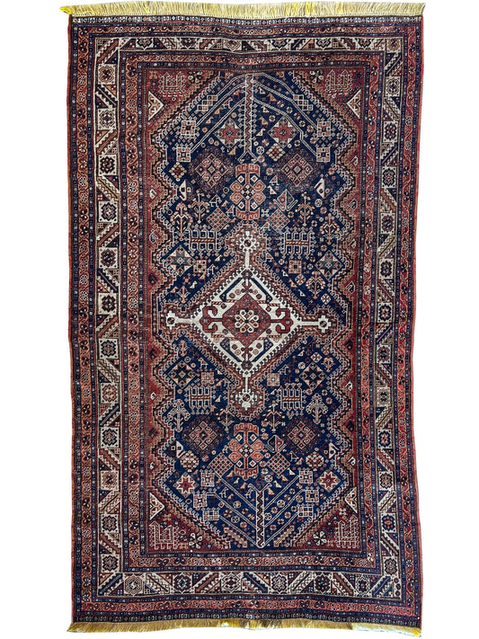 Persian Qashqai 4'5"x7'9" Area Rug