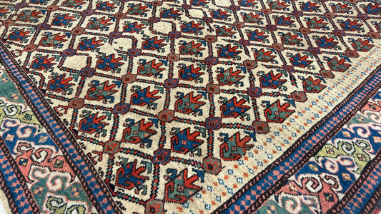Persian Afshar 4'11"x4'10" Area Rug
