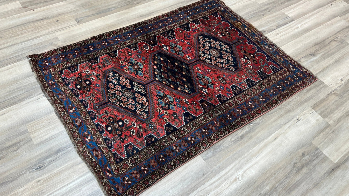 Persian Afshar 4'2"x5'11" Area Rug