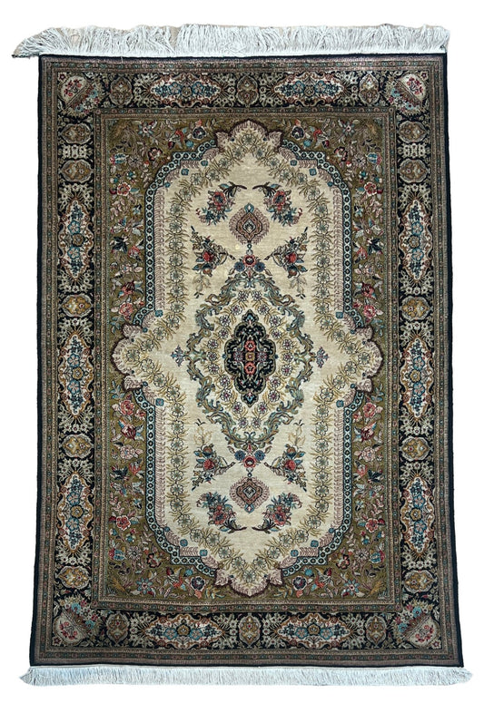 Persian Qum 4'5"x6'8" Area Rug