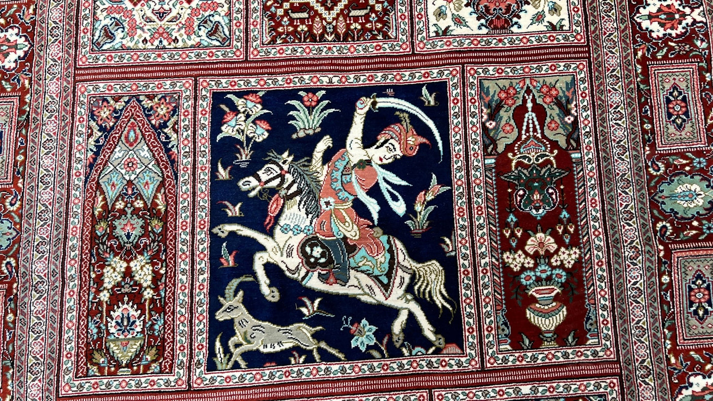 Persian Qum 2'7"x3'10" Area Rug