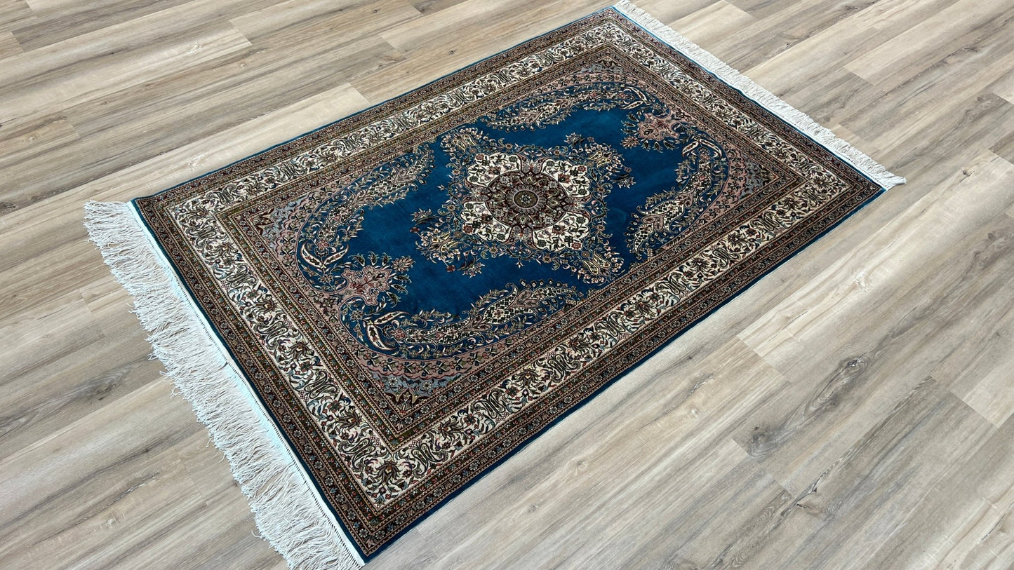 Traditional Qum 4'1" x 6' Area Rug