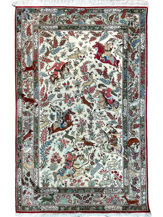 Persian Qum 4'4"x6'9" Area Rug