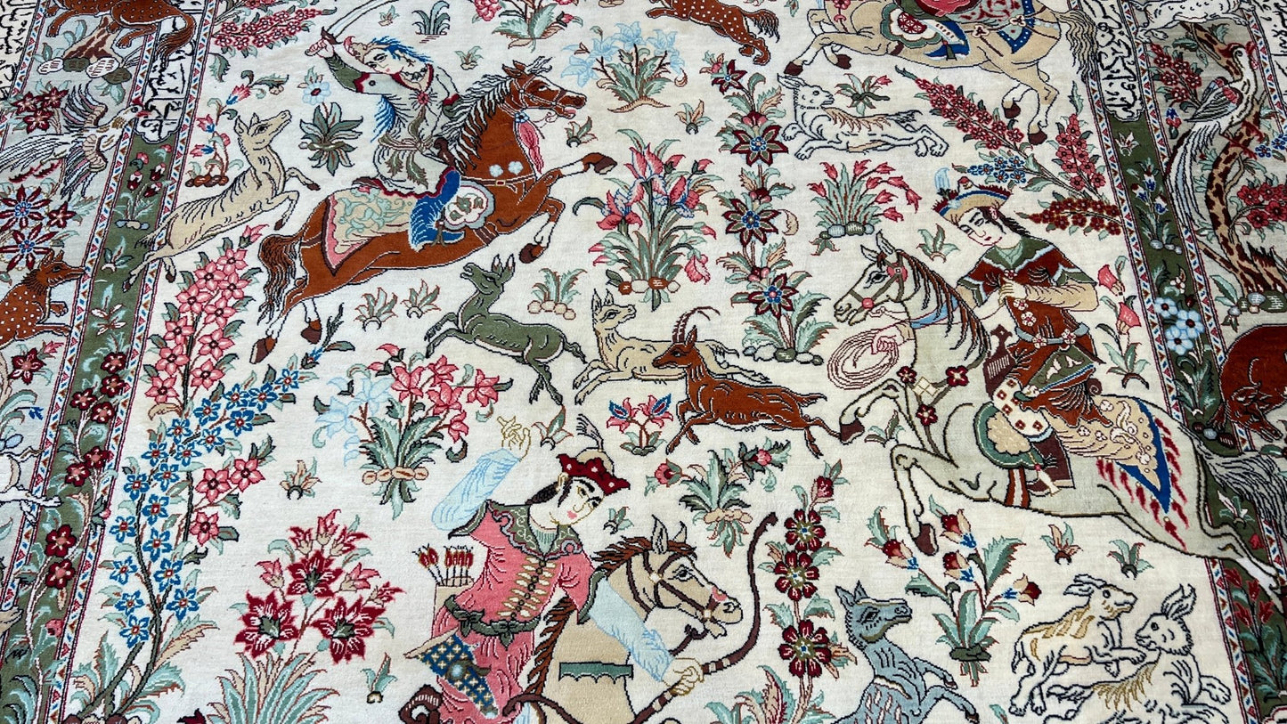 Persian Qum 4'4"x6'9" Area Rug
