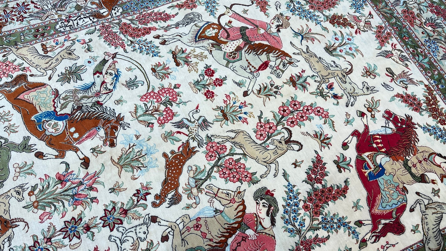 Persian Qum 4'4"x6'9" Area Rug