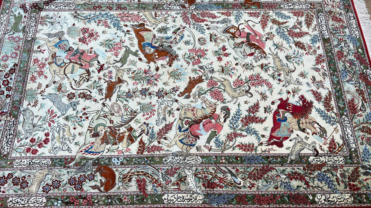 Persian Qum 4'4"x6'9" Area Rug