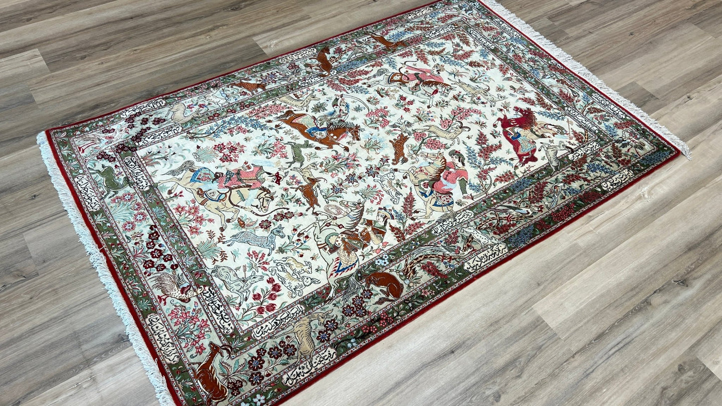 Persian Qum 4'4"x6'9" Area Rug