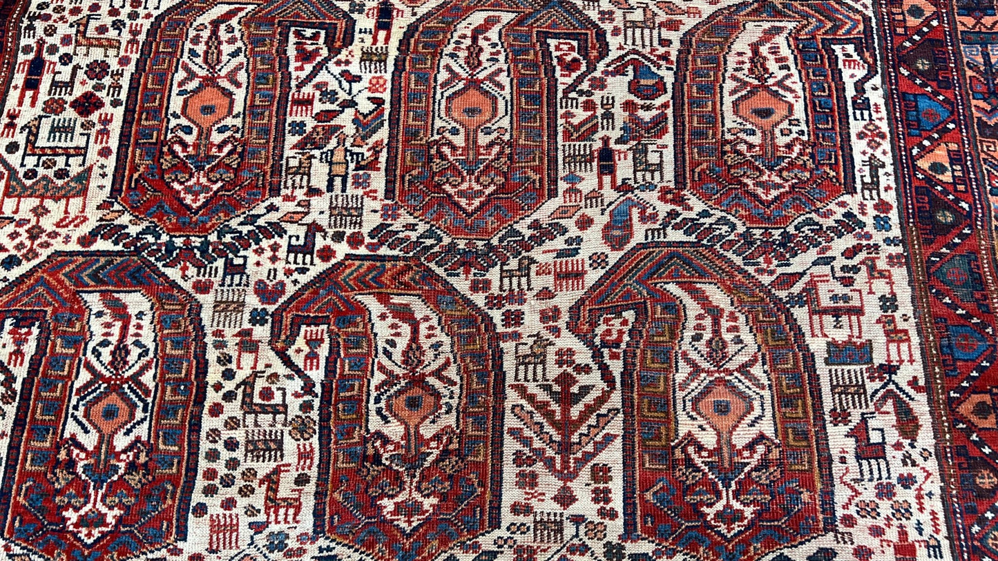 Persian Qashqai 5'x8'9" Area Rug