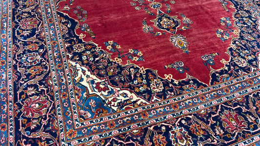 Persian Kashan 8'4"x12'10" Area Rug