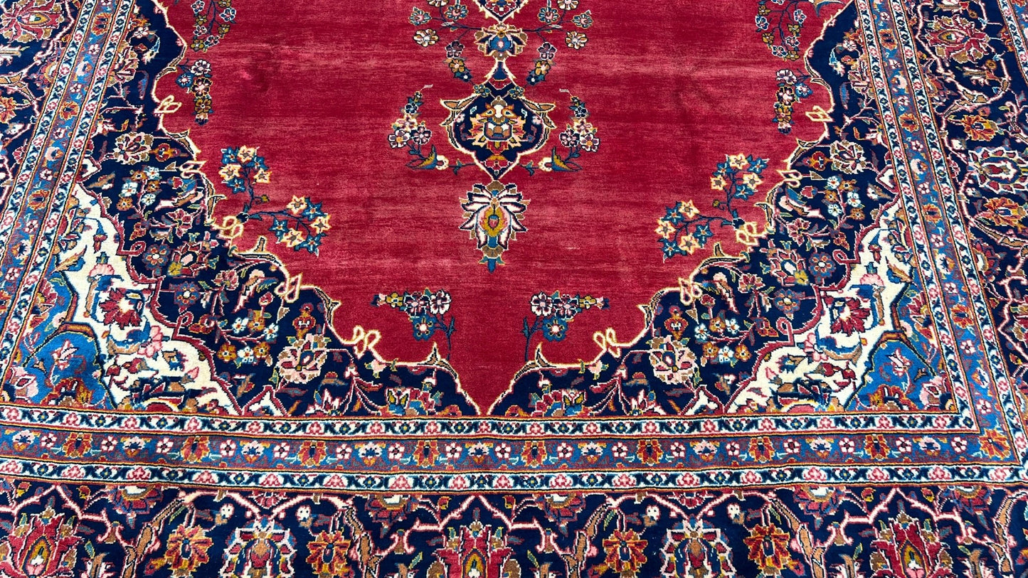 Persian Kashan 8'4"x12'10" Area Rug