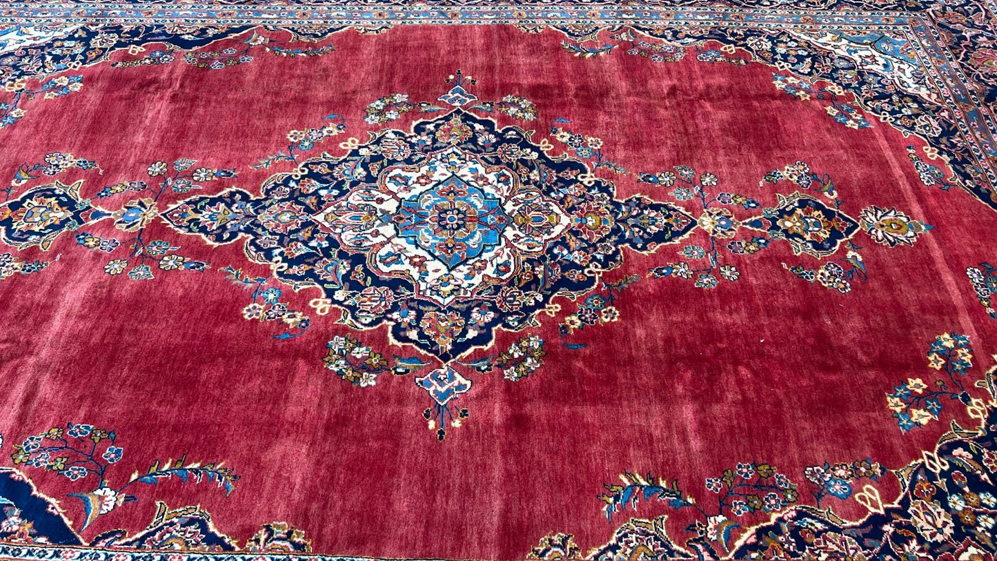 Persian Kashan 8'4"x12'10" Area Rug