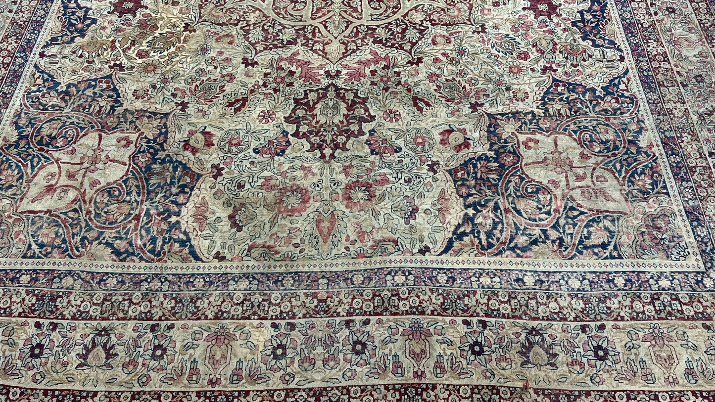 Persian Lavar Kerman 9'8"x12'4" Area Rug