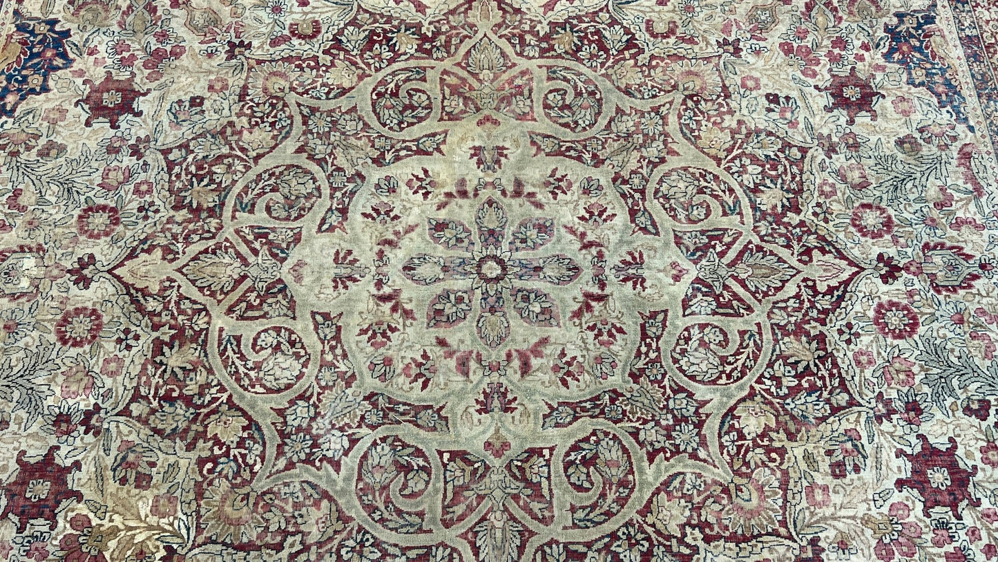 Persian Lavar Kerman 9'8"x12'4" Area Rug