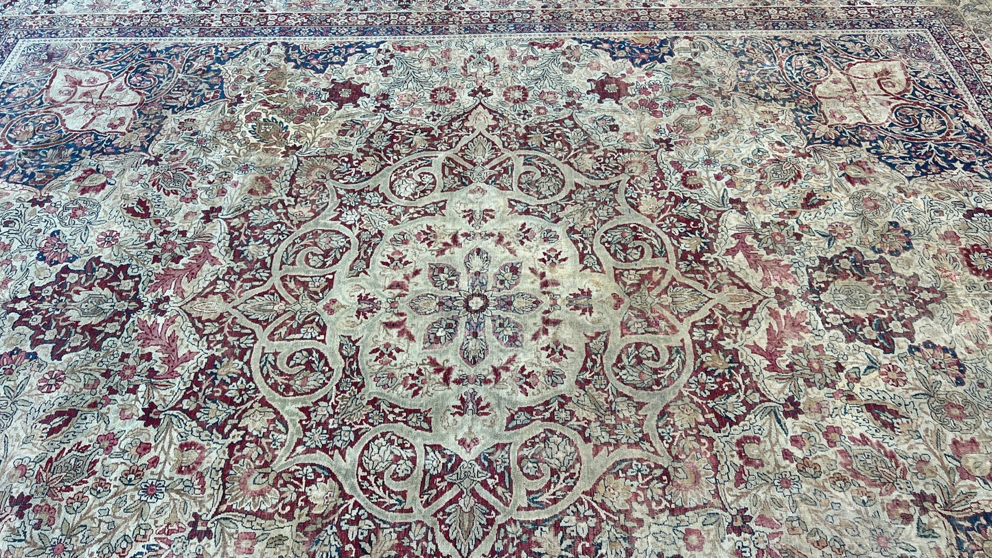 Persian Lavar Kerman 9'8"x12'4" Area Rug