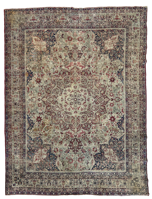 Persian Lavar Kerman 9'8"x12'4" Area Rug