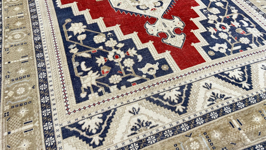 Turkish Vintage 6'7"x10'11" Area Rug