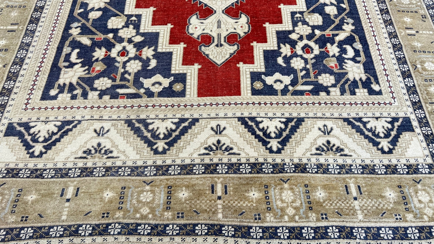 Turkish Vintage 6'7"x10'11" Area Rug