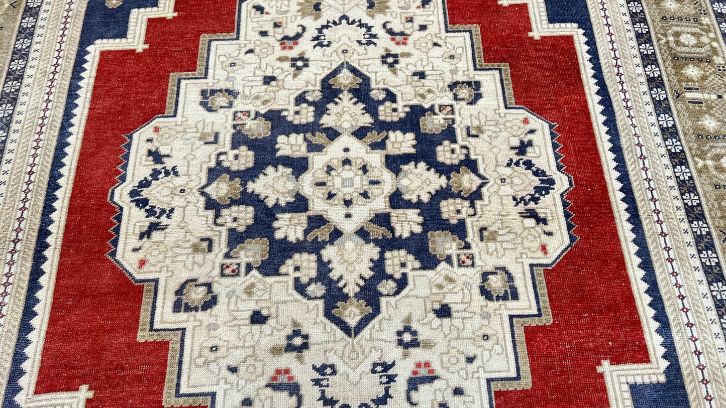 Turkish Vintage 6'7"x10'11" Area Rug
