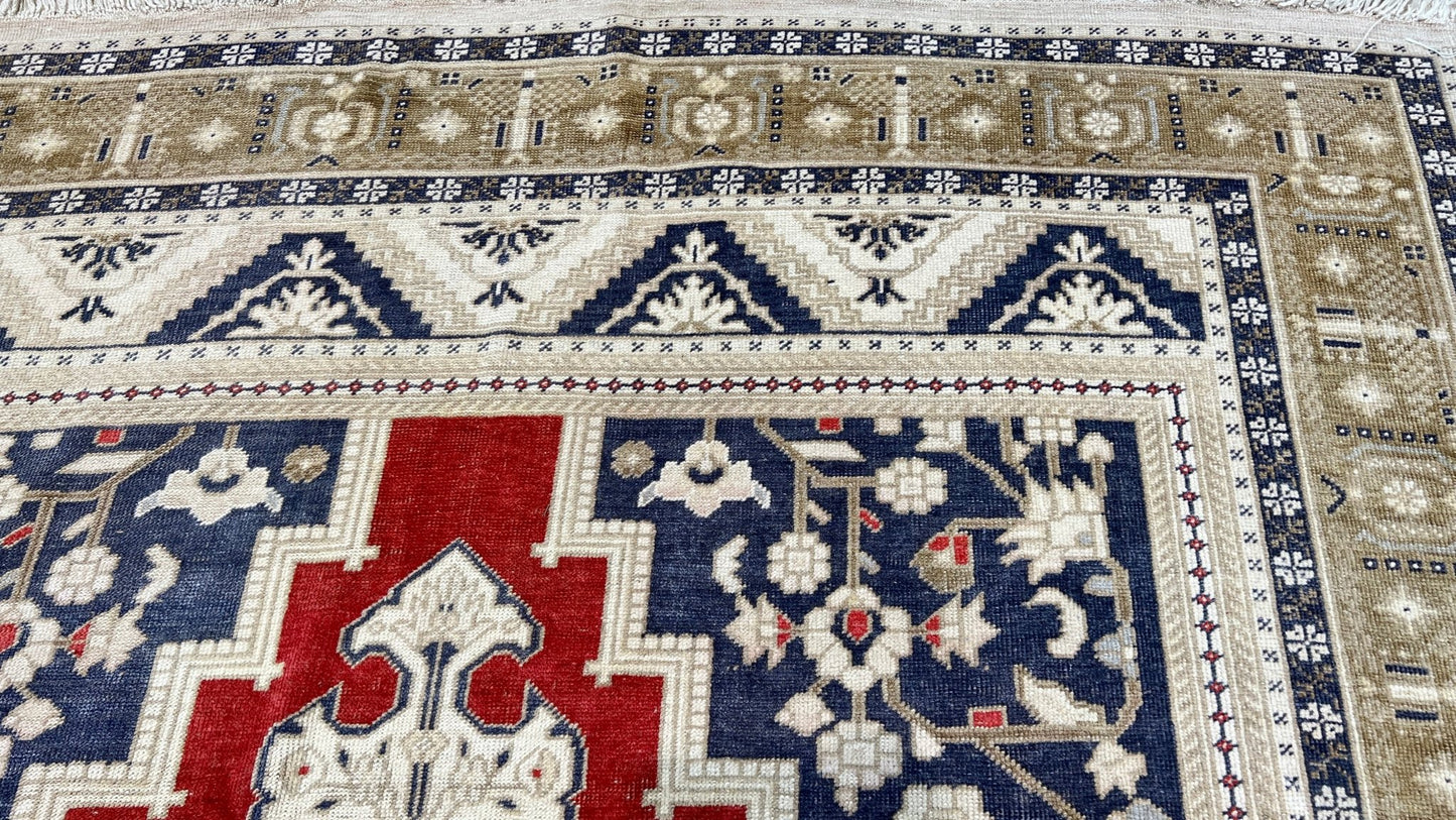 Turkish Vintage 6'7"x10'11" Area Rug