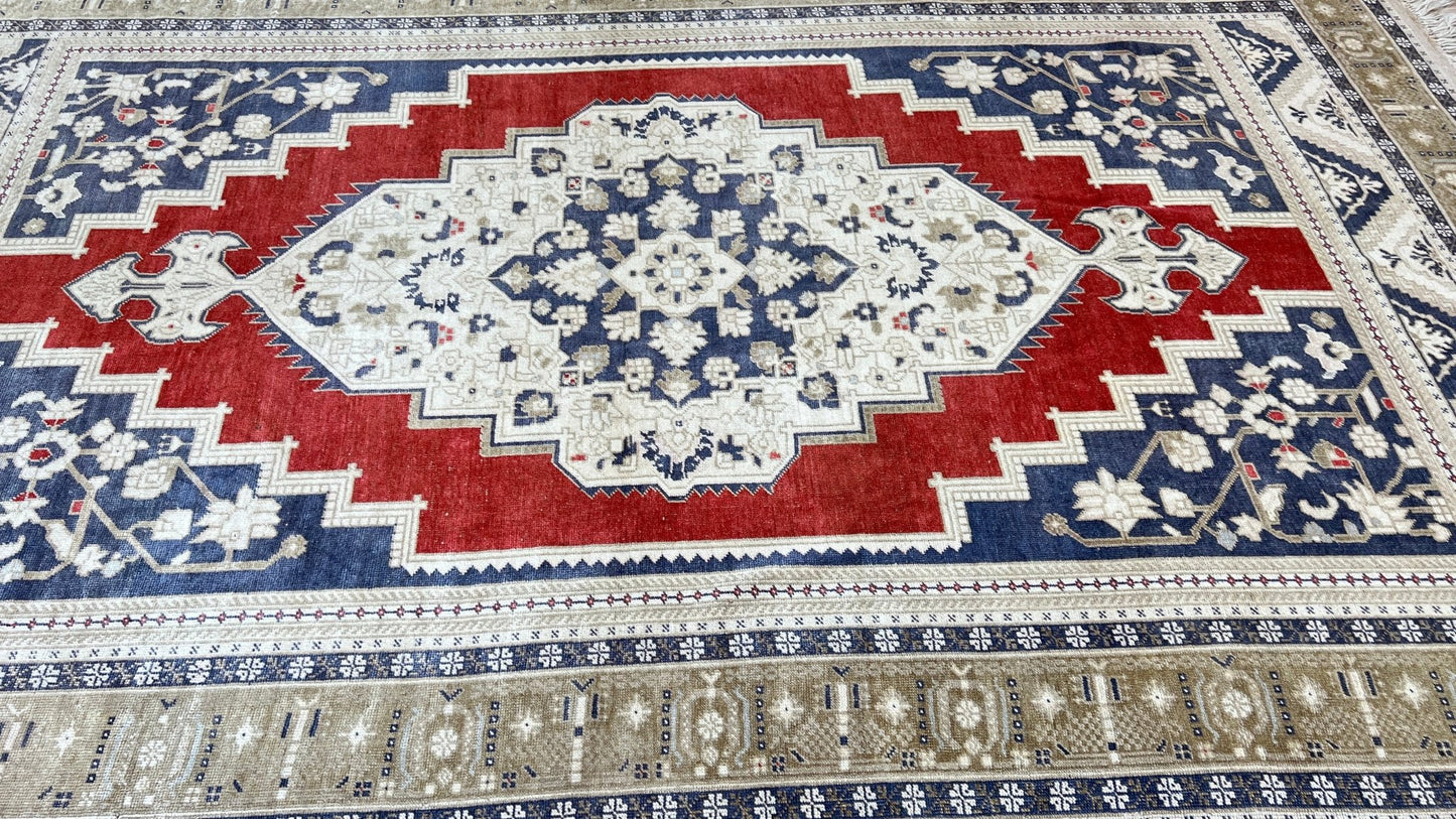 Turkish Vintage 6'7"x10'11" Area Rug