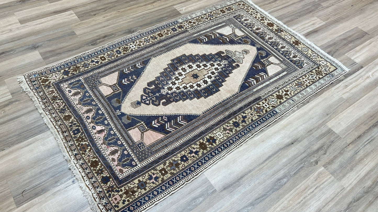 Turkish Vintage 4'2"x6'9" Area Rug