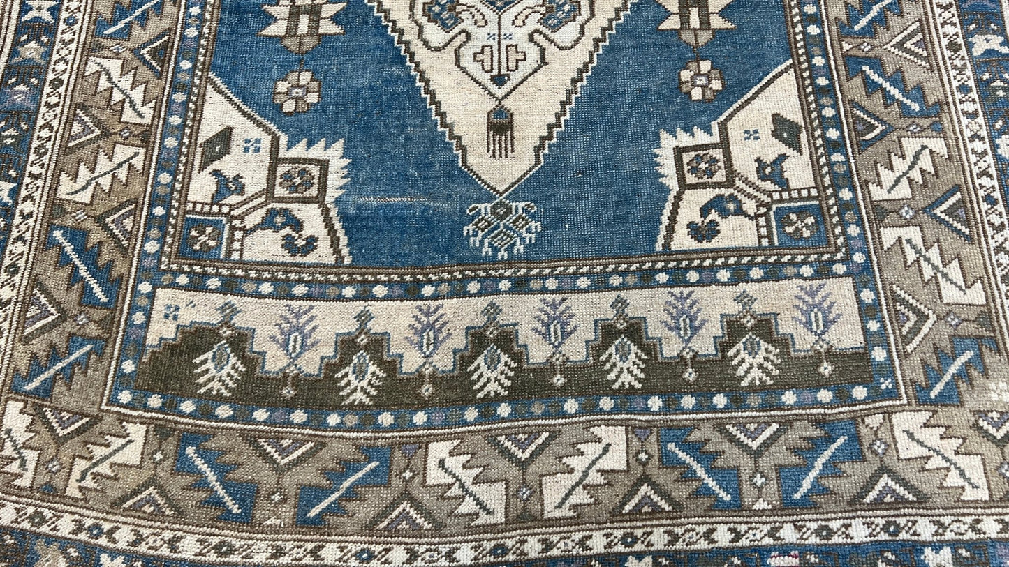 Turkish Vintage 4'4"x7'2" Area Rug