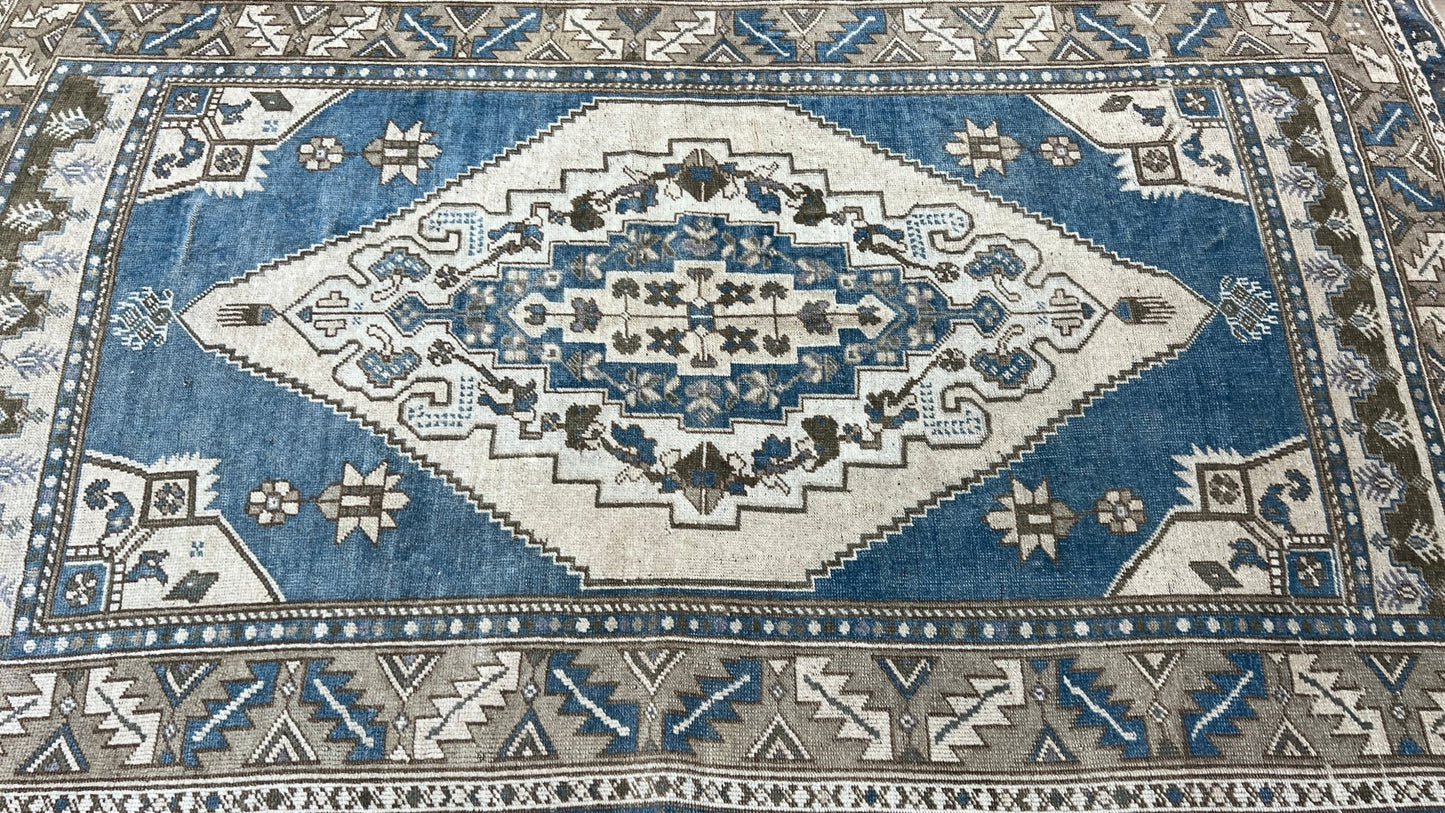 Turkish Vintage 4'4"x7'2" Area Rug