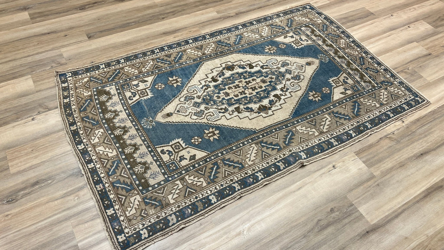 Turkish Vintage 4'4"x7'2" Area Rug