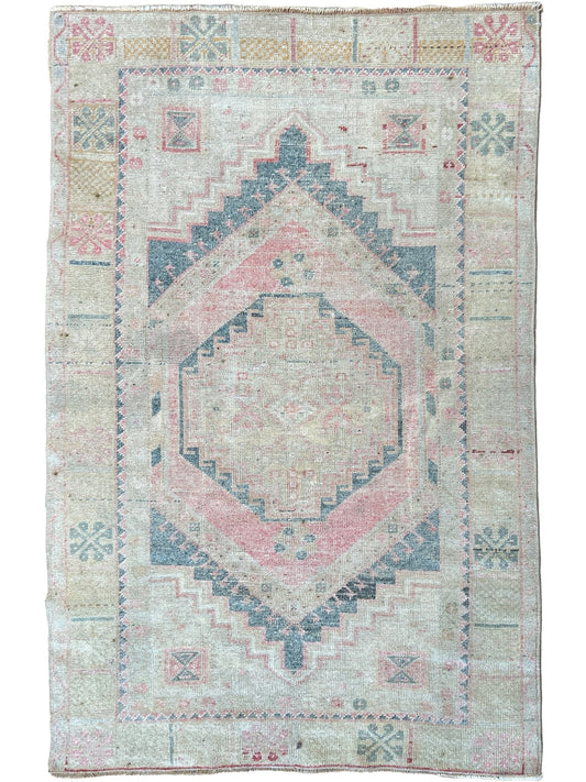 Turkish Vintage 3'6"x5'7" Area Rug