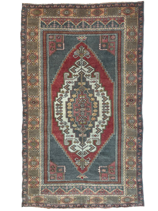 Turkish Vintage 4'2"x7'6" Area Rug