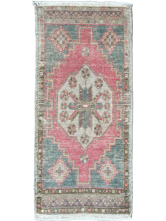 Turkish Vintage 1'8"x3'2" Area Rug