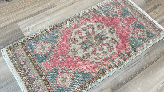 Turkish Vintage 1'8"x3'2" Area Rug