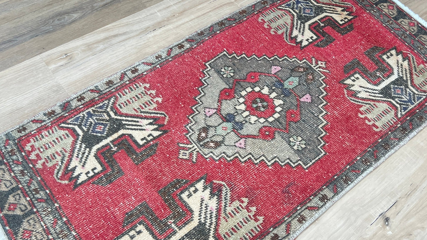 Turkish Vintage 1'8"x3'7" Area Rug