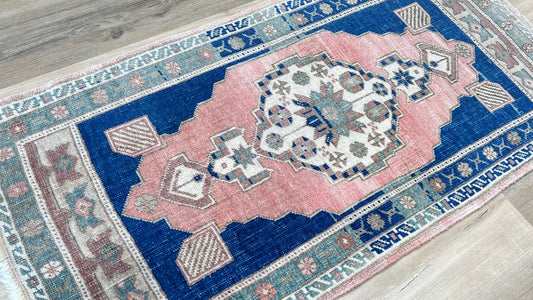 Turkish Vintage 1'10"x3'7" Area Rug