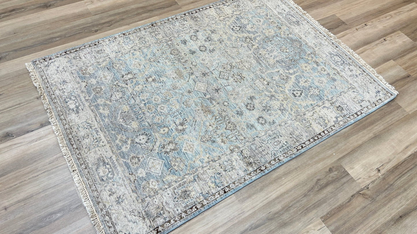 Vintage Look Oushak 4'3"x6' Area Rug