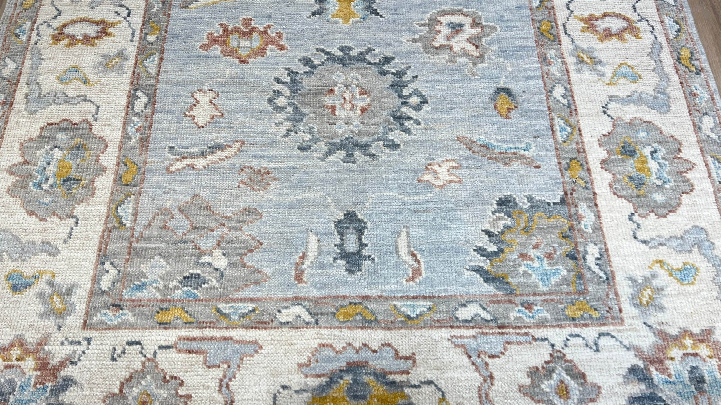 Floral Oushak 4'x6' Area Rug