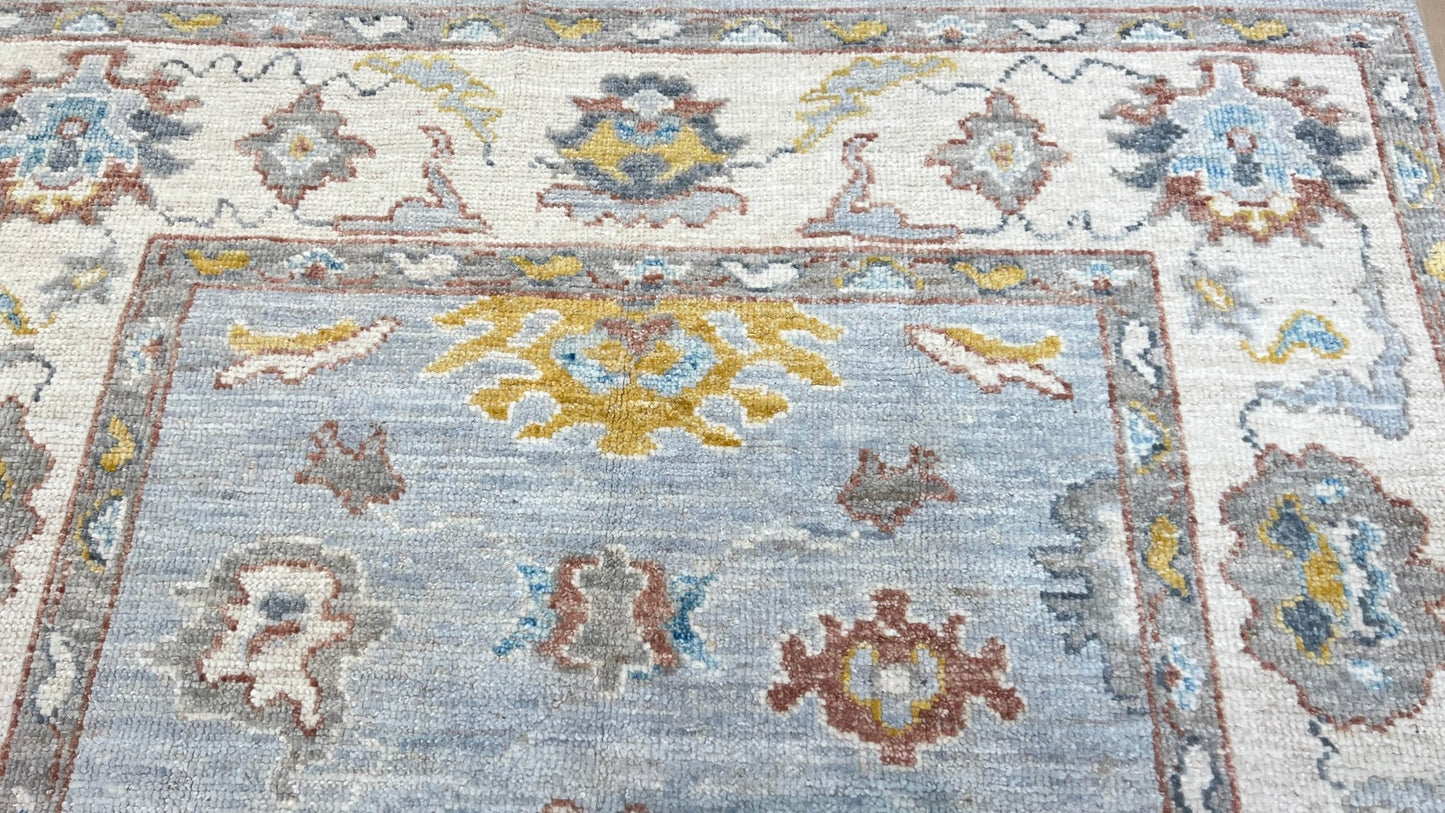 Floral Oushak 4'x6' Area Rug