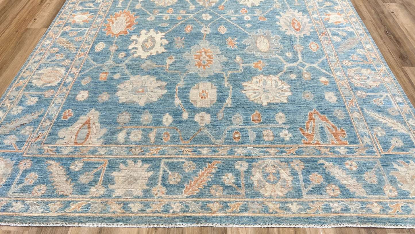 Floral Oushak 8'8"x12' Area Rug