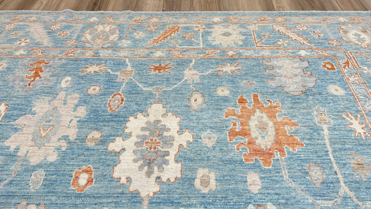 Floral Oushak 8'8"x12' Area Rug
