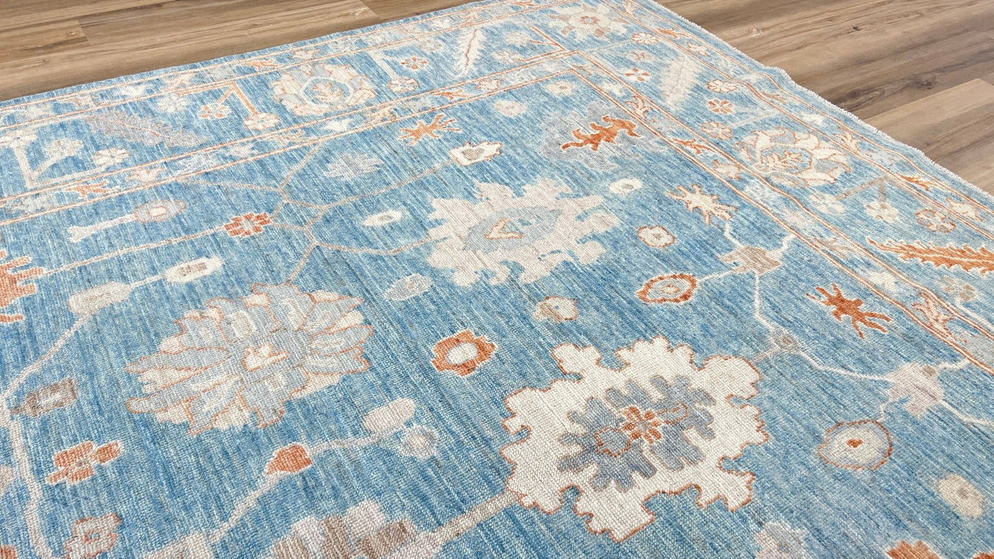 Floral Oushak 8'8"x12' Area Rug