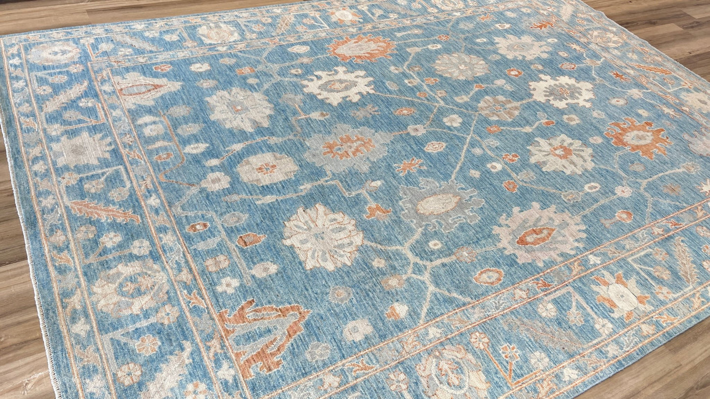Floral Oushak 8'8"x12' Area Rug