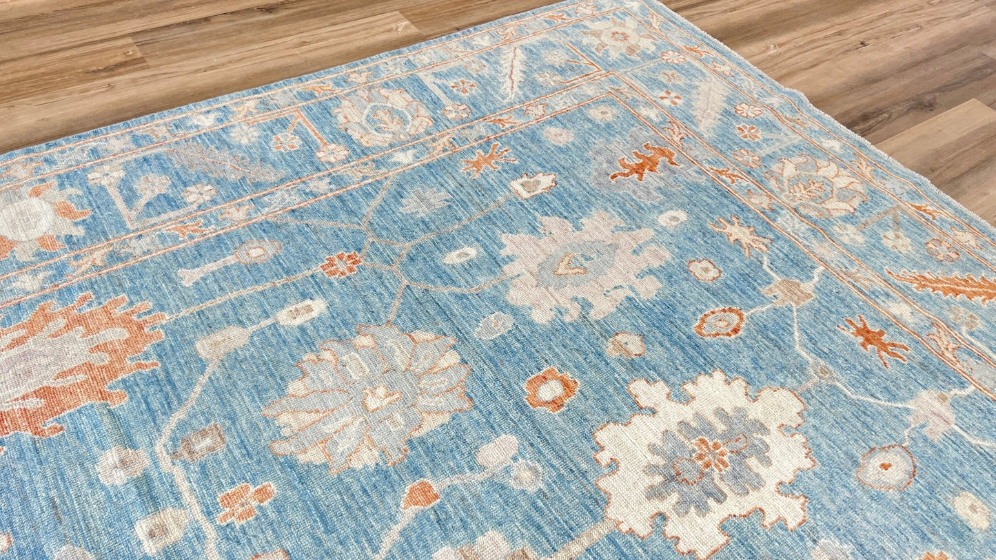 Floral Oushak 8'8"x12' Area Rug