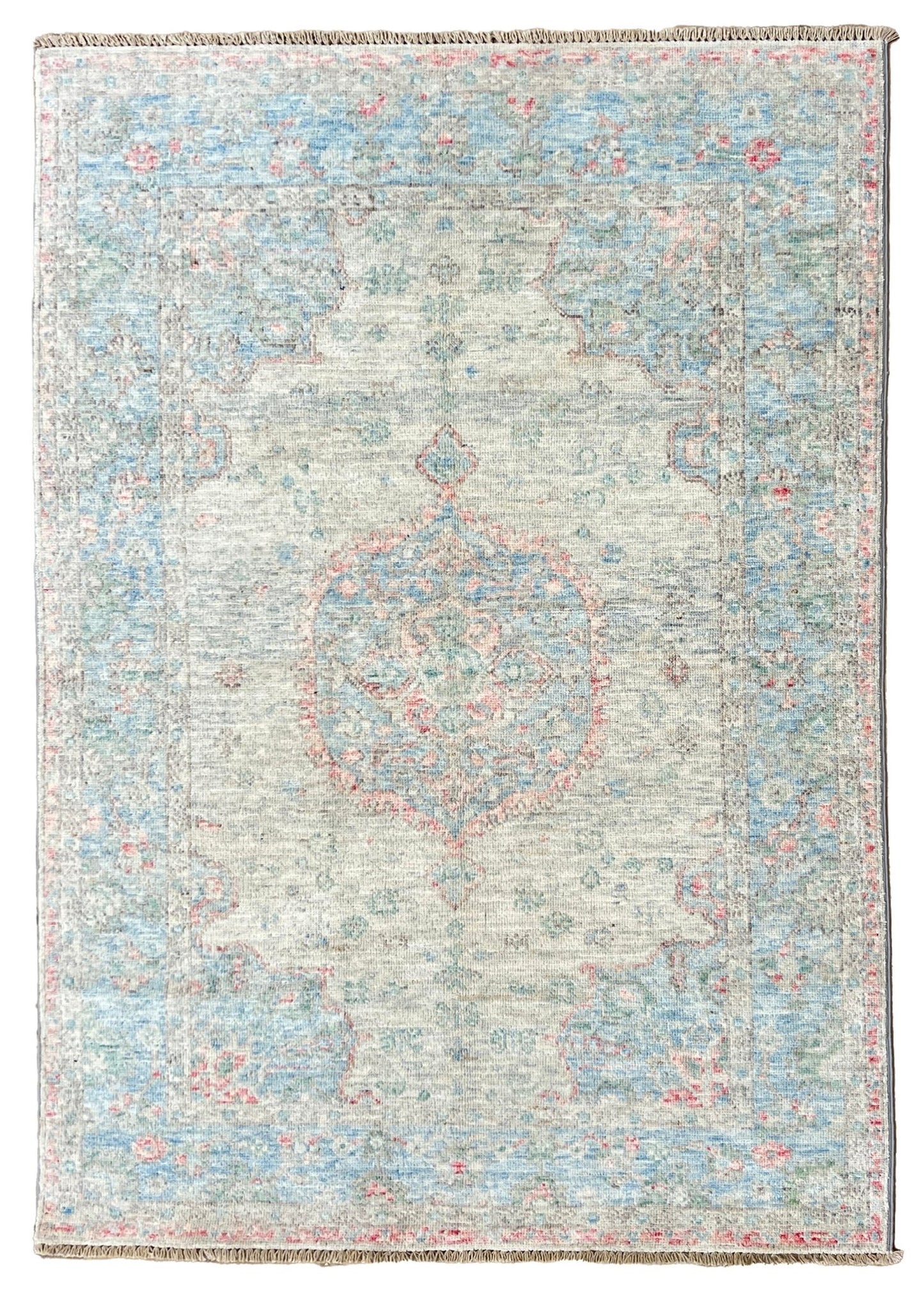 Geometric Oushak 3'10" x 5'7" Area Rug