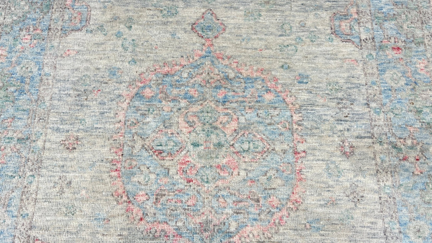 Geometric Oushak 3'10" x 5'7" Area Rug