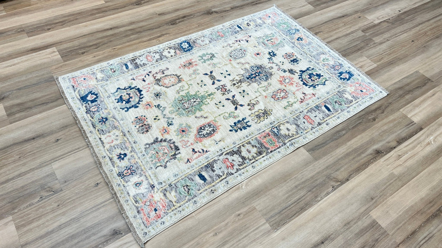 Floral Oushak 3'11" x 5'11" Area Rug